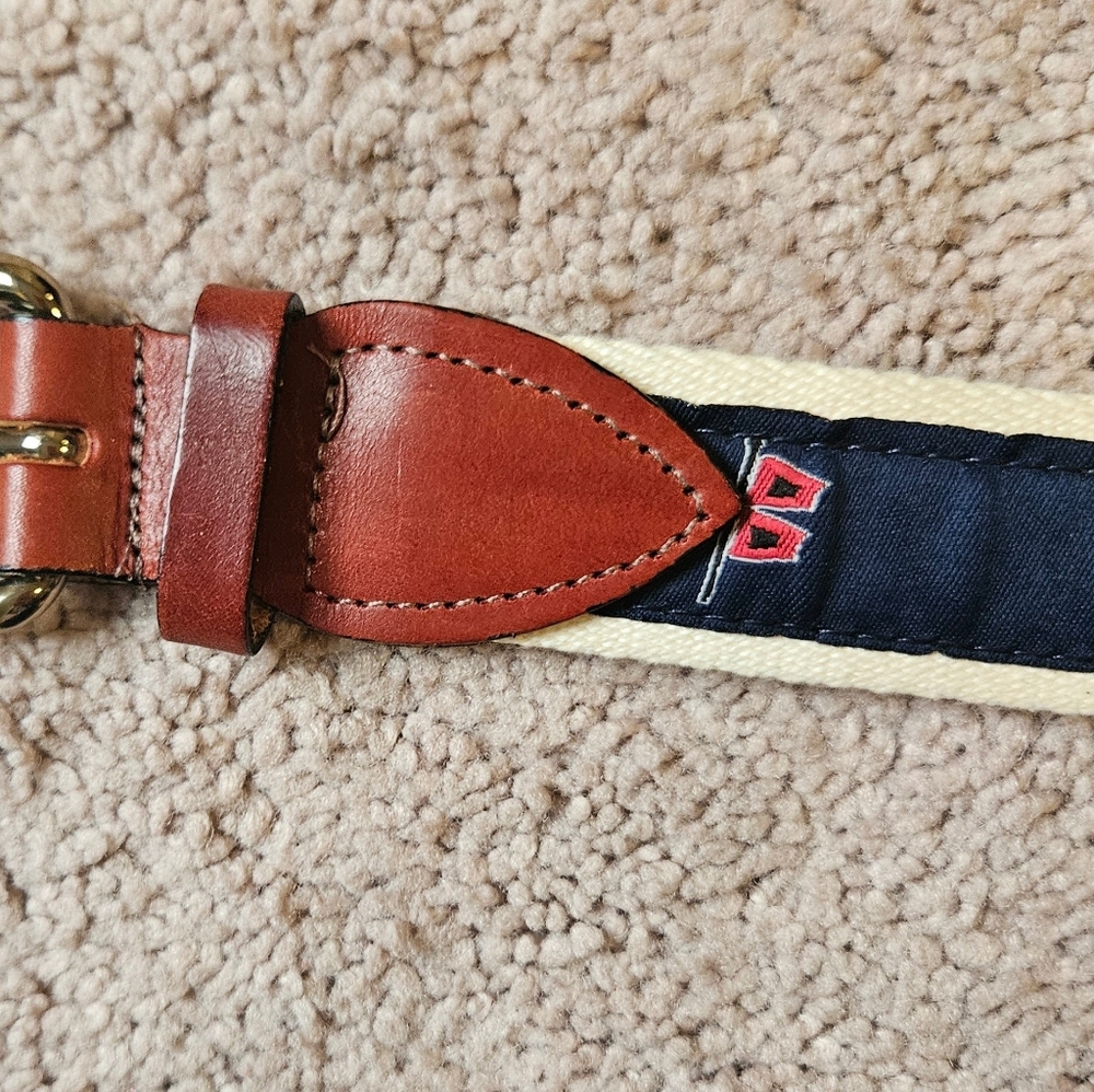 Chatham Chino Company Hurricane Flag Canvas Belt Cape Cod 50" Long Nautical Sea